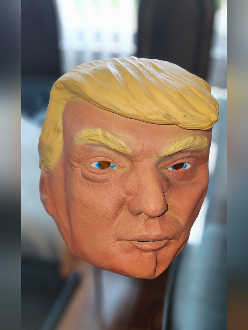 Artistic Sculpted Face Mask in Peach and Blonde